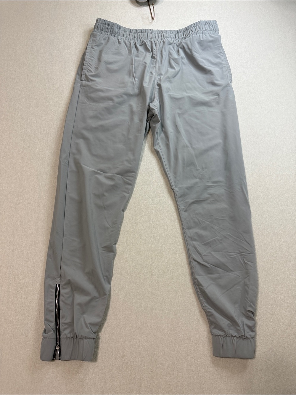 ZYIA Light Gray Track Joggers with Ankle Zips